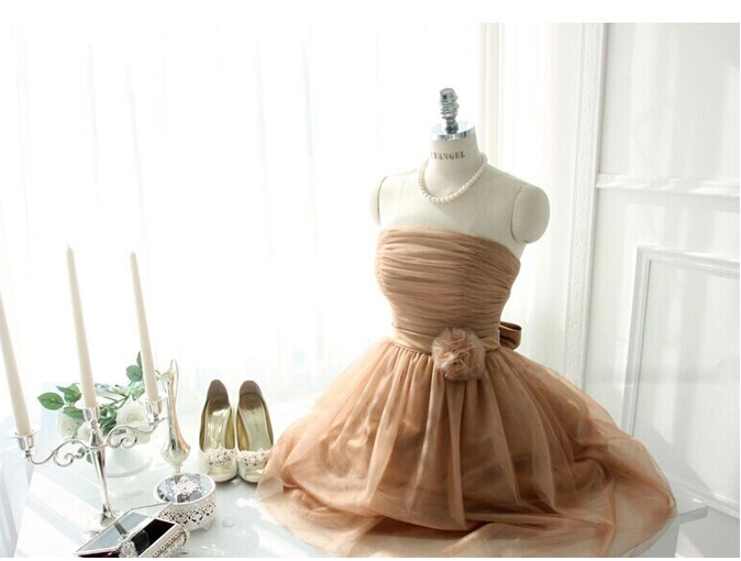 Cute short prom dress,homecoming dress,bridesmaid dress 7629