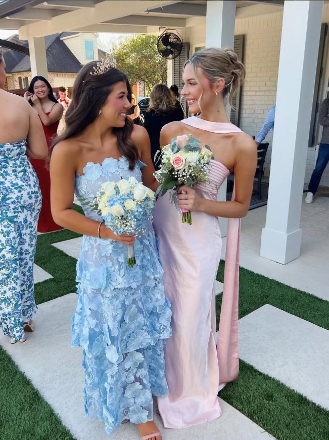 Pretty Light Blue Applique Formal Prom Dresses SH867