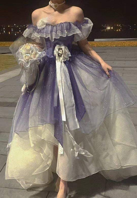 A Line Off Shoulder Prom Dresses, Long Evening Dress Formal Dress cg25967