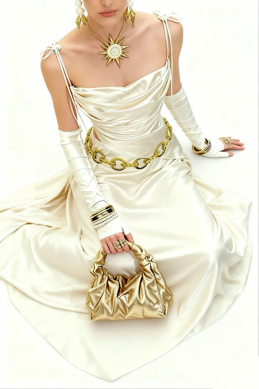 amakanas-Fashionable Long Satin Dress gh6125