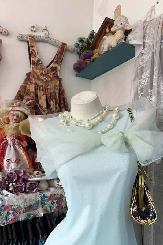 amakanas-Retro Dress, Blue Dress, Short Dress gh6129