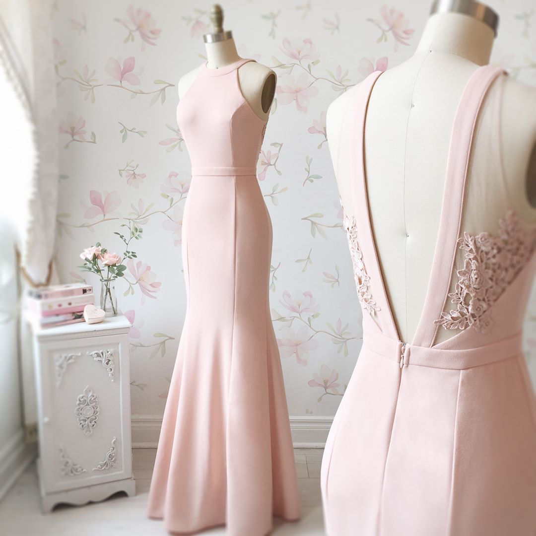 Prom Dresses Simple, Light Pink Party Dress,Vintage Prom Dress cg6289