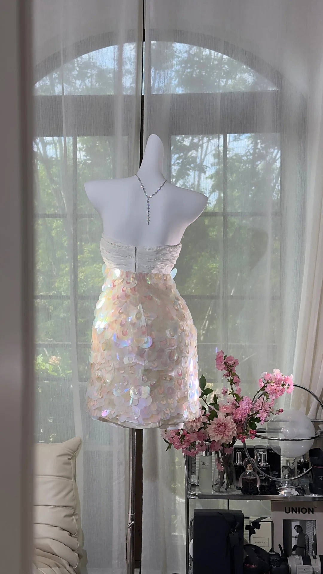 Pink Sequin Short Sparkling Homecoming Dress Party Dress Date Dress gh4879