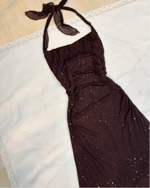 Sparkly Brown Long Prom Dress,Long Formal Dress Evening Dress cg25445