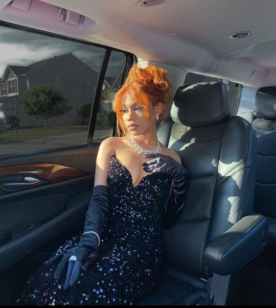 Simple Mermaid Black Girl Sequin Prom Dresses 22th Birthday Outfits P427