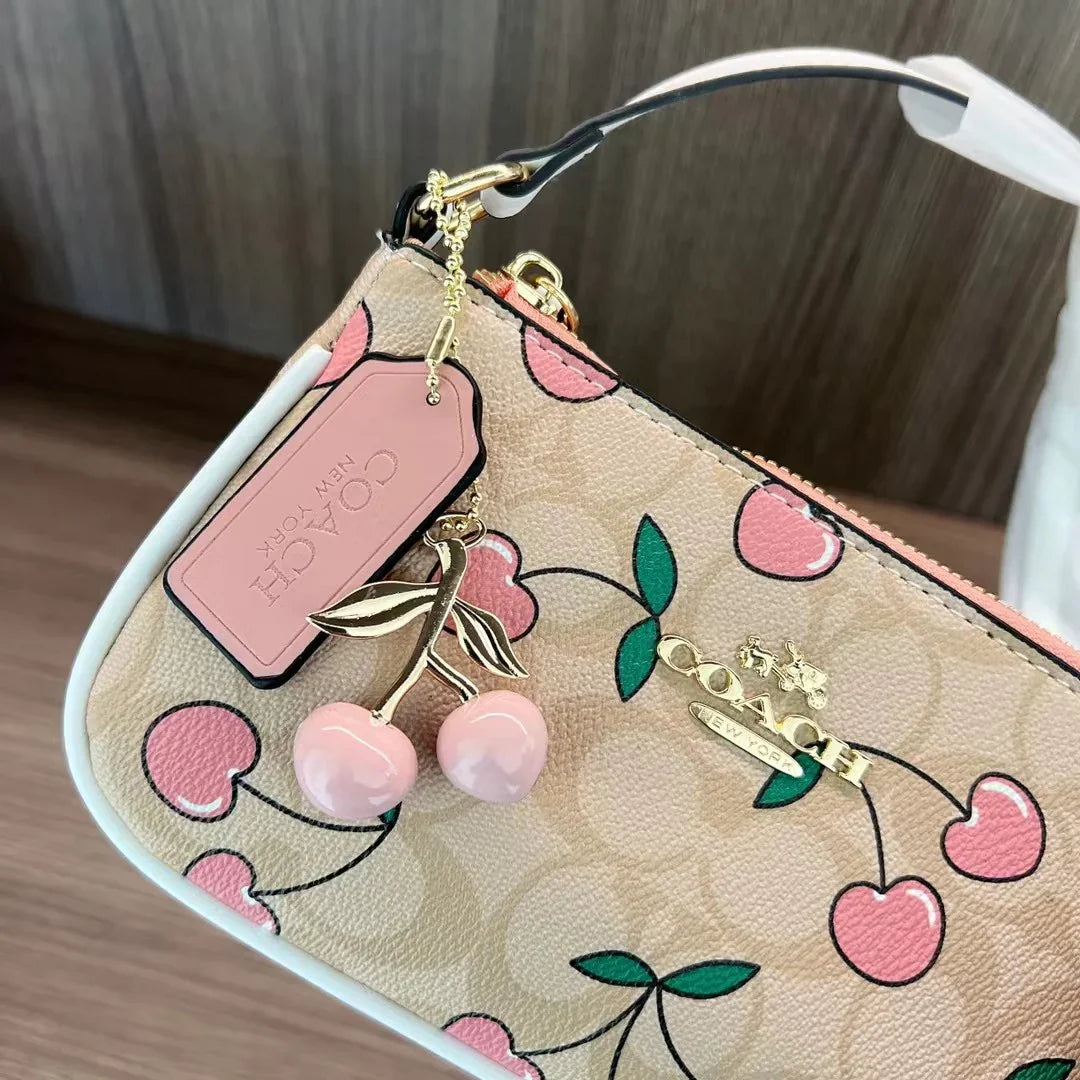 Coa Cherry Mahjong Bag With Cherry Pendant