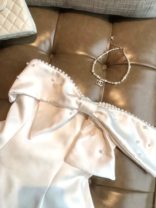 amakanas-White short satin princess homecoming dress birthday party dress eighth grade dress gh5294