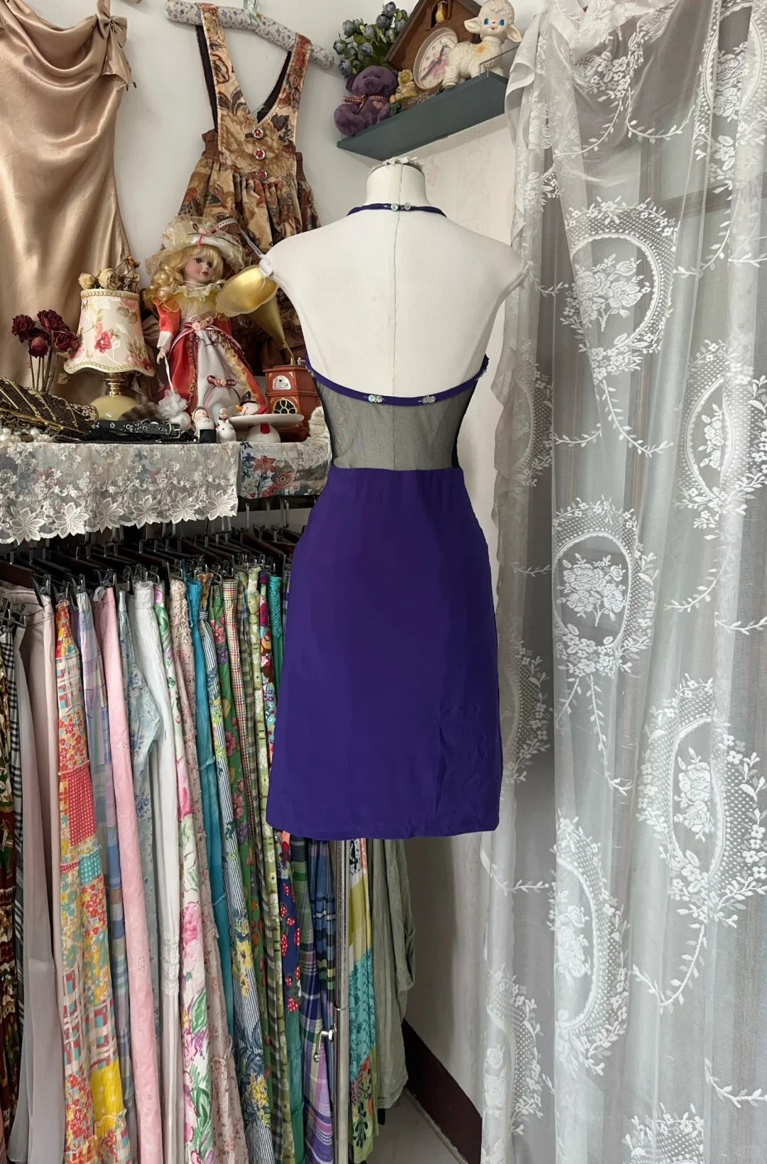 amakanas-Purple Floral Short Chiffon Homecoming Dress Party Dress gh5248