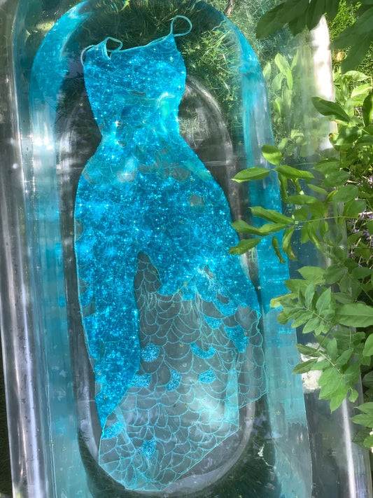 Blue sequined beaded long mermaid elegant chiffon homecoming dress prom dress evening dress birthday party dress date dress gh4684