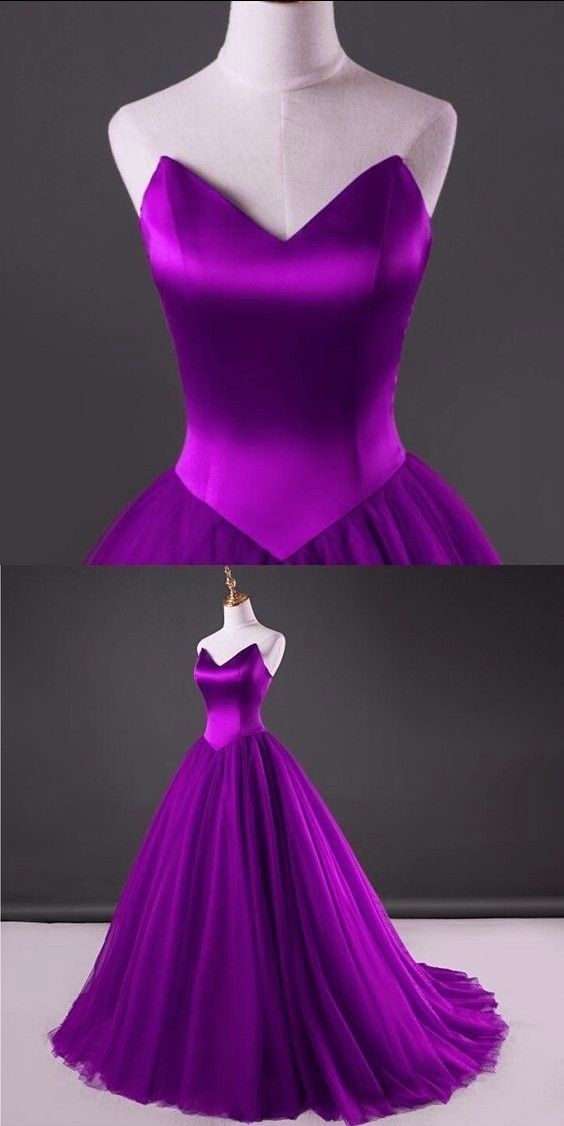Elegant Purple Prom Dress Long Evening Dress fg2644