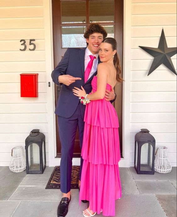Hot Pink Prom Dress, Sexy Prom Dress fg2725