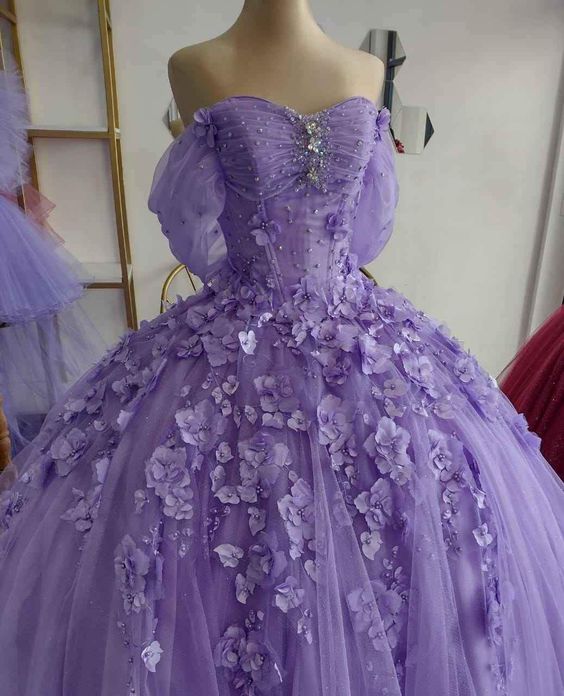 Purple Ball Gown Prom Dresses Long Sexy Prom Dress fg2776
