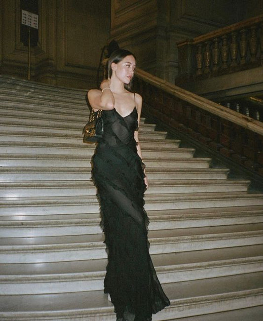 black party dress, birthday dress, fashion prom dress fg2897