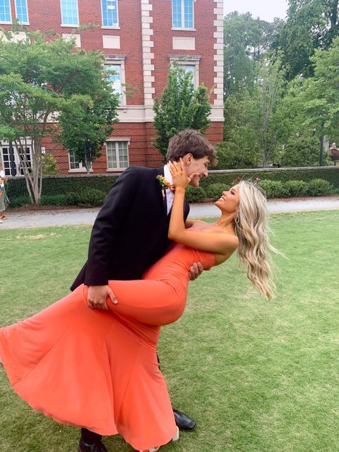 Orange Mermaid Prom Evening Party Dresses fg2719