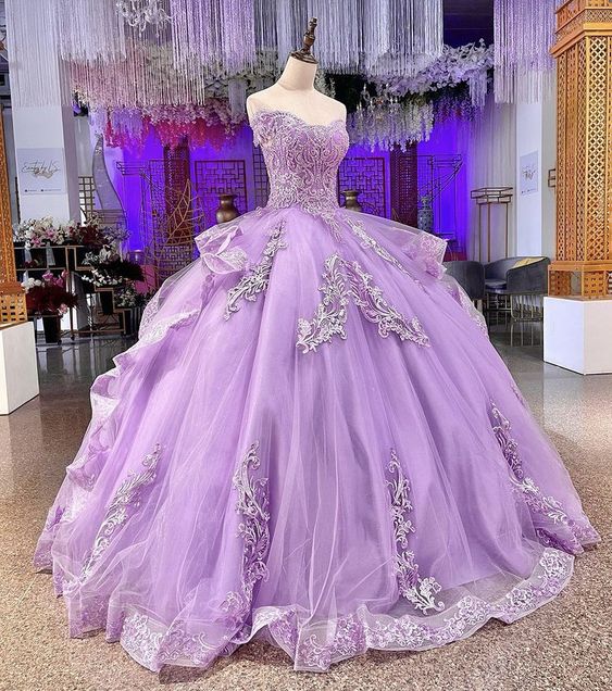 Purple Ball Gown Prom Dresses Long Sexy Prom Dress fg2773