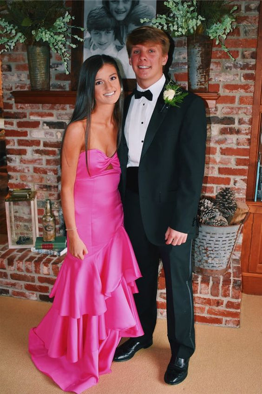 Chic Sheath Sweetheart Pink Prom Dresses fg2729