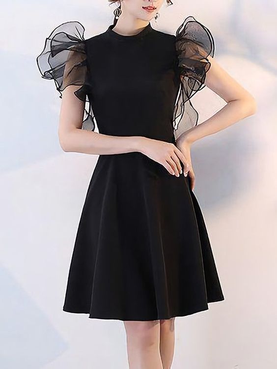 Fashion Little Black Homecoming Dress fg2700