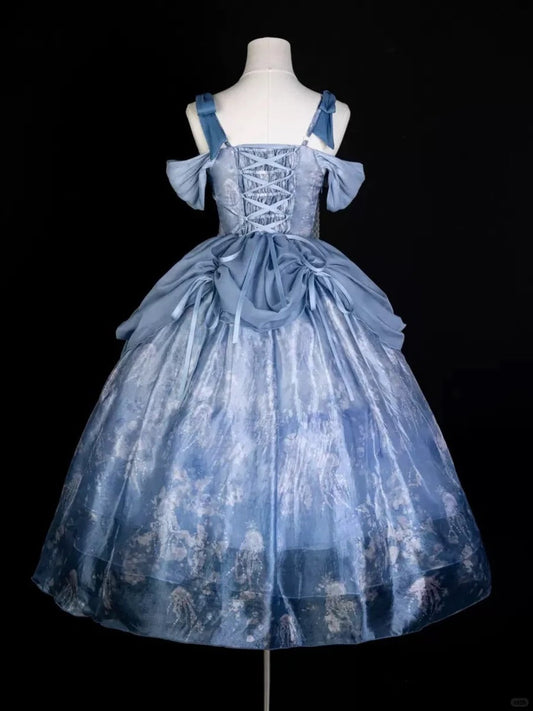 amakanas-Blue sweet fashion tulle short homecoming dress birthday dress gh5344