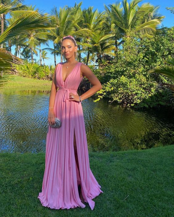 A line pink long prom dresses, evening dresses,party dresses, formal dress fg3393