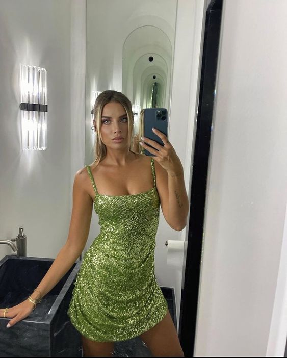 Green Short Party Dress Homecoming Dresses fg3570