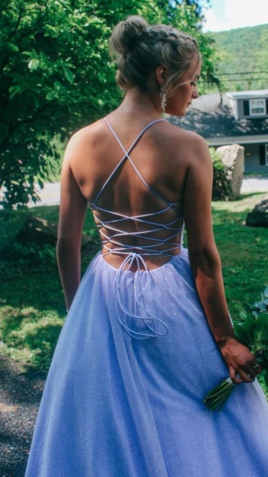 Elegant Purple Satin A Line Prom Dress Long Party Dress Evening Dress SH873