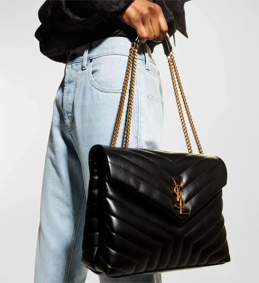 Saint Laurent Loulou Medium YSL Chain Shoulder Bag