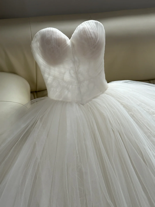 Timeless Bridal Dress Ball Gown Sweetheart Tulle Lace Wedding Dress Boho Wedding Dresses Modest Wedding Gowns DH2048