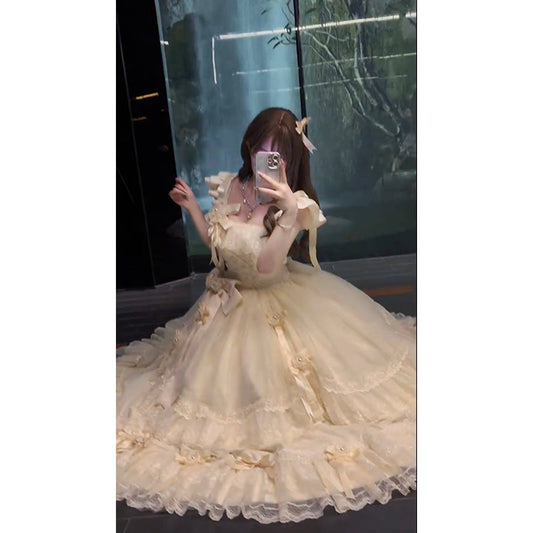 Cute Ball Gown Square Neck Summer 18th Birthday Dress Lolita Dress Birthday Outfits Lolita Outfit DH2401