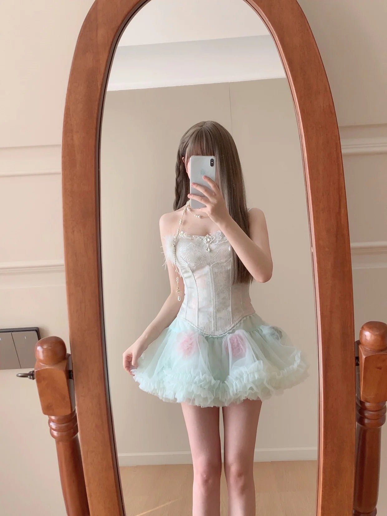 Sweet Tulle Strapless A-Line Short Party Dresses Lace Homecoming Dress ED02131