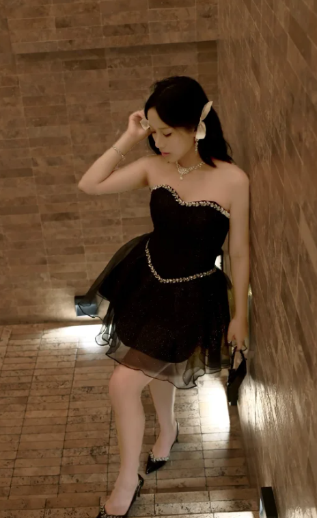 Sexy Strapless A-Line Birthday Dresses, Black Homecoming Dresses ED04343