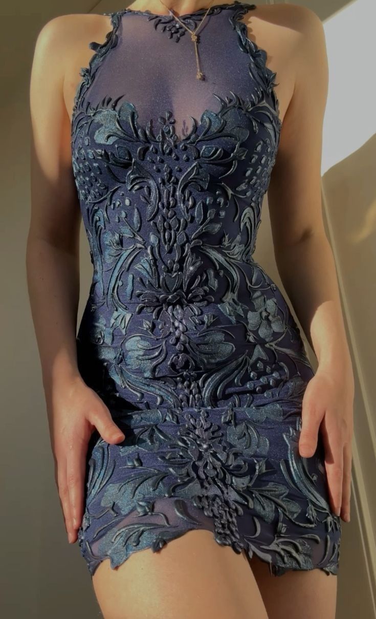 Stunning Mermaid Halter Navy Tulle Applique Short Prom Dress,Homecoming Dress,Birthday Dress GG2432