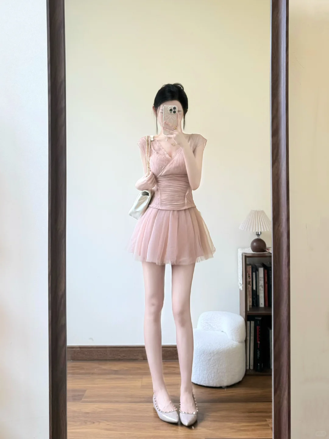 Fairy A Line V Neck Satin Tulle Short Prom Dress,Homecoming Dress,18th Birthday Dress GG3597