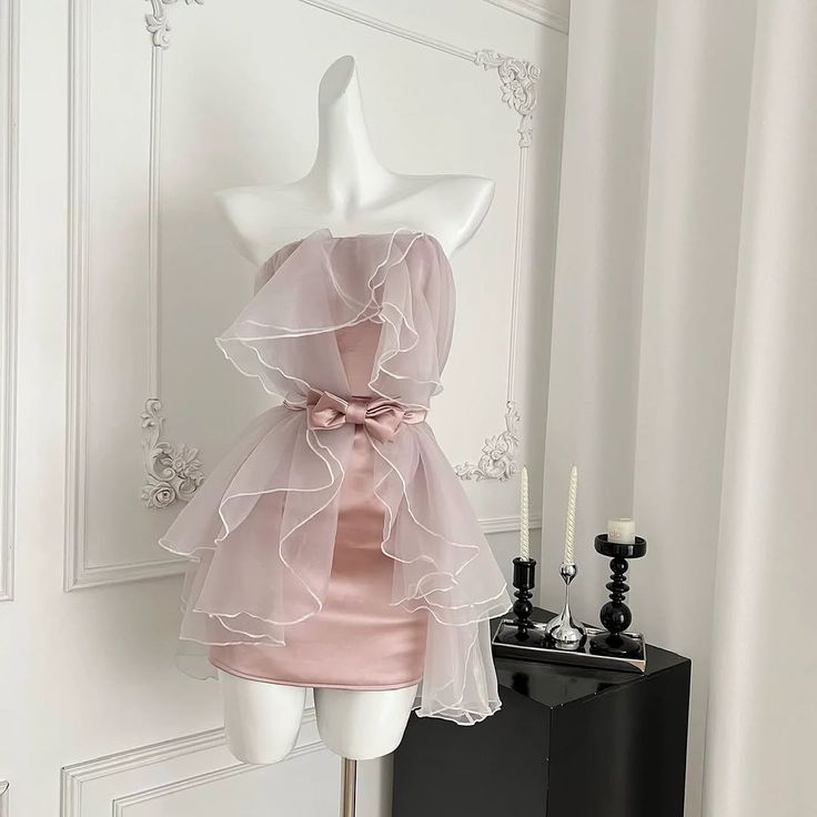 Unique Mermaid Strapless Satin Tulle Short Prom Dress,Homecoming Dress,18th Birthday Dress GG3613