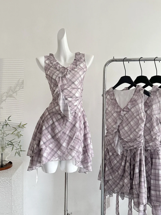 Unique A Line V Neck Chiffon Ruffles Short Homecoming Dress,Summer 18th Birthday Dress GG3800