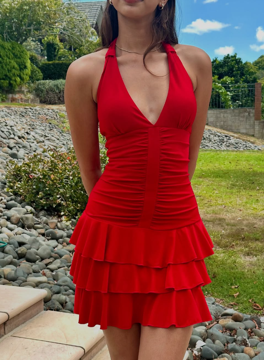 Cute A Line V Neck Burgundy Chiffon Short Homecoming Dress Birthday Dress SH2323