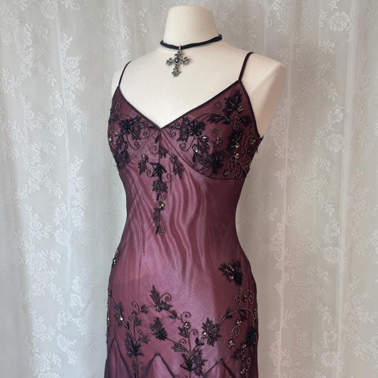 Pink Brown Beaded Formal Prom Dress Chiffon Pretty Floral Long/Short Homecoming Dress Date Dress Party Dress gh4619