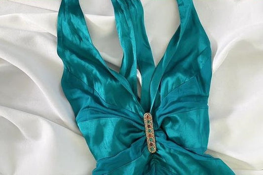 Blue Vintage Fairy Short Satin Homecoming Dress Party Dress Birthday Dress Prom Dress gh4667