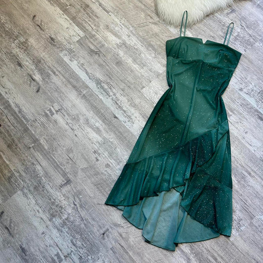 Moss Green Fairy Homecoming Dress Y2k Sparkly Mini Flowy Ruffle Short Chiffon Ball Gown Evening Gown Party Dress gh4717