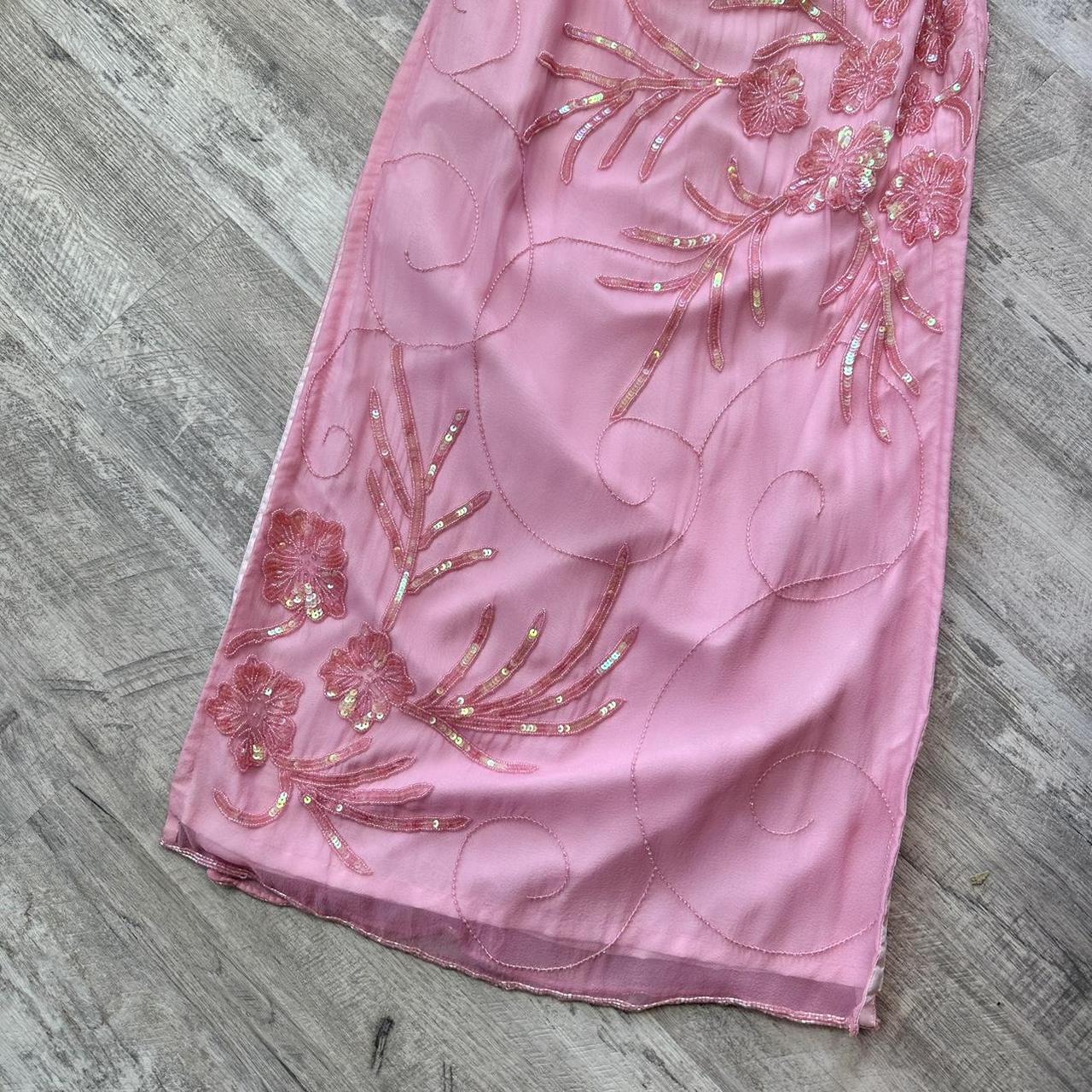 y2k beautiful rare fairy mermaid vintage light pink off the shoulder floral sequins flowing maxi dress stunning date dress, prom dress, dress homecoming dress, wedding guest dress gh4512