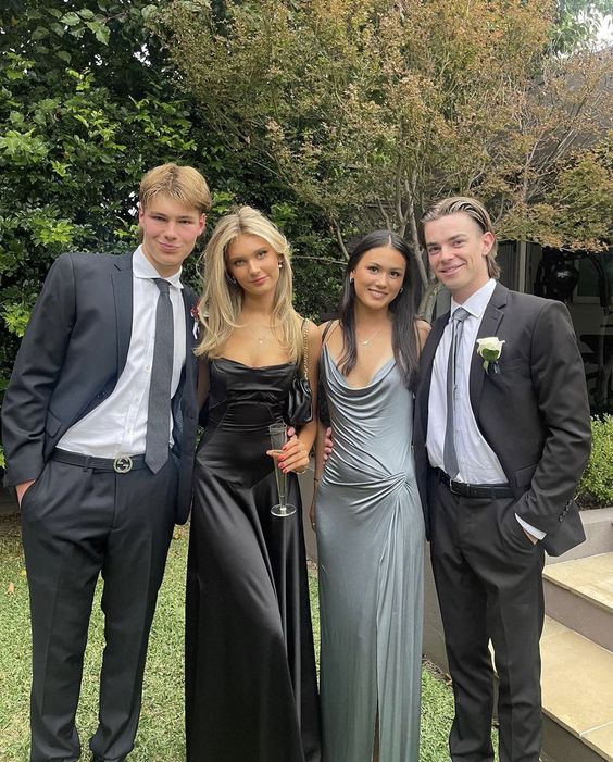 Simple Mermaid Spaghetti Straps Floor Length Sleeveless Black Prom Dress P1161