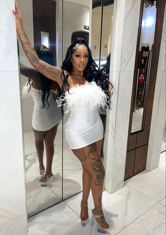 Sexy Sheath Strapless Short White Homecoming Dress P2270