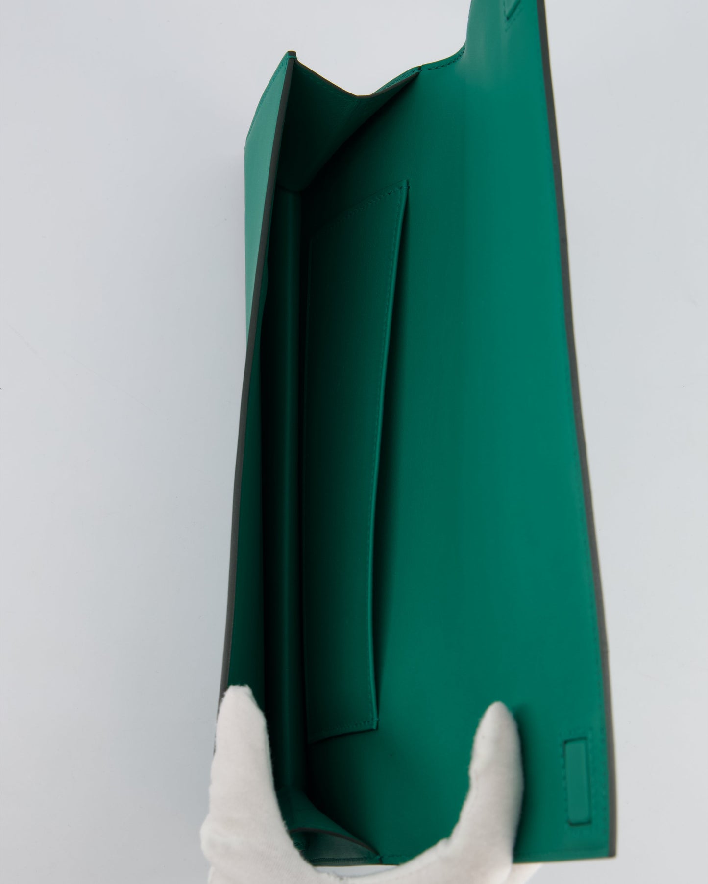 *FIRE PRICE* Hermès Birkin Shadow Cut Clutch Bag In Vert Vertigo Swift Leather