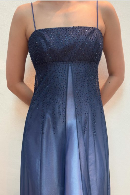 amakanas- Imperial-Style Exquisite Shimmering Beaded Mesh Midnight Imperial Beaded Dress gh6203