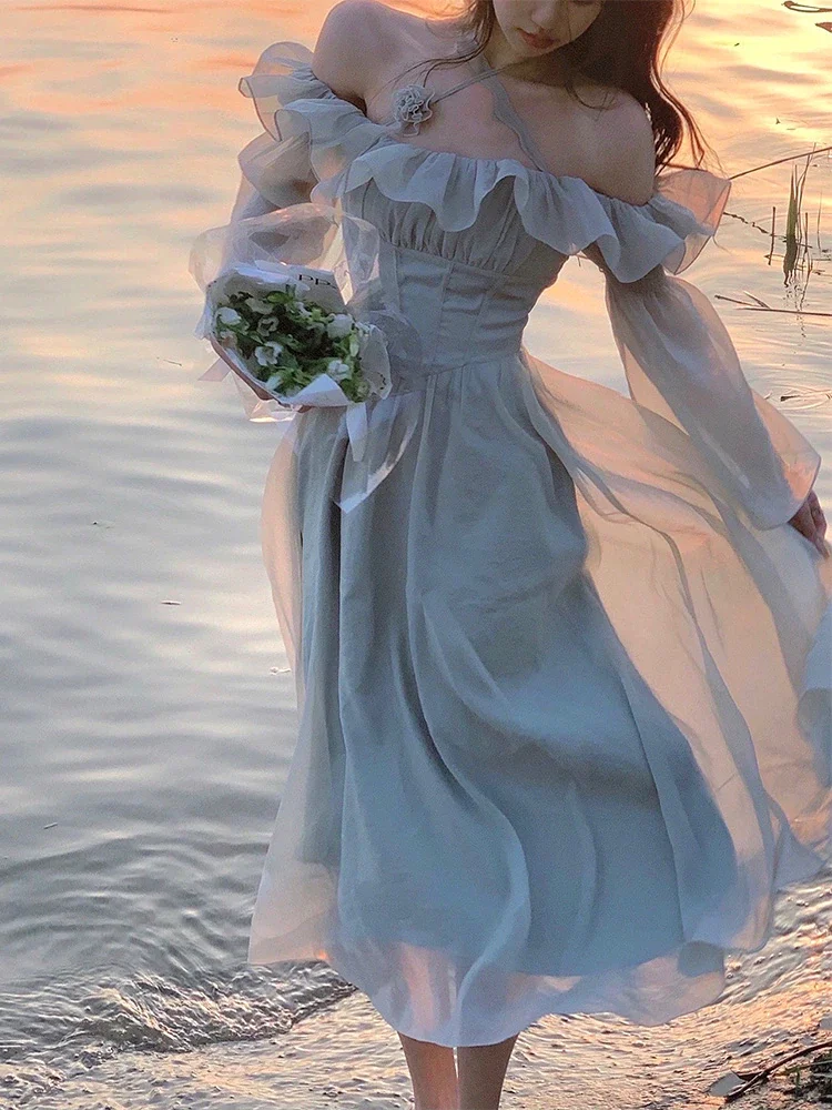 Backless Midi Dress Women New Summer High Waist Fashionable Elegant Sexy Design Strapless Dresses fg2706