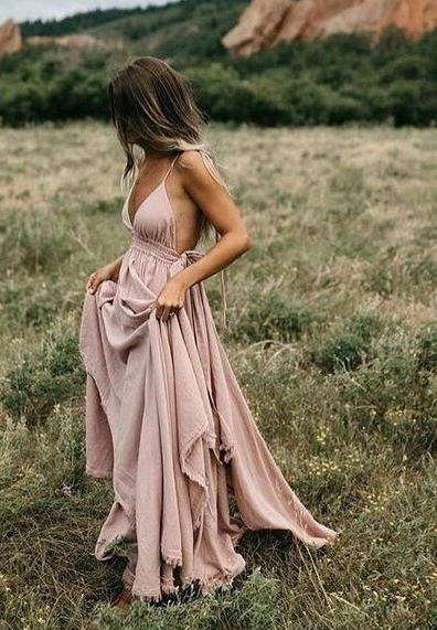 Sexy Casual Deep V Neck Prom Dresses cg7617