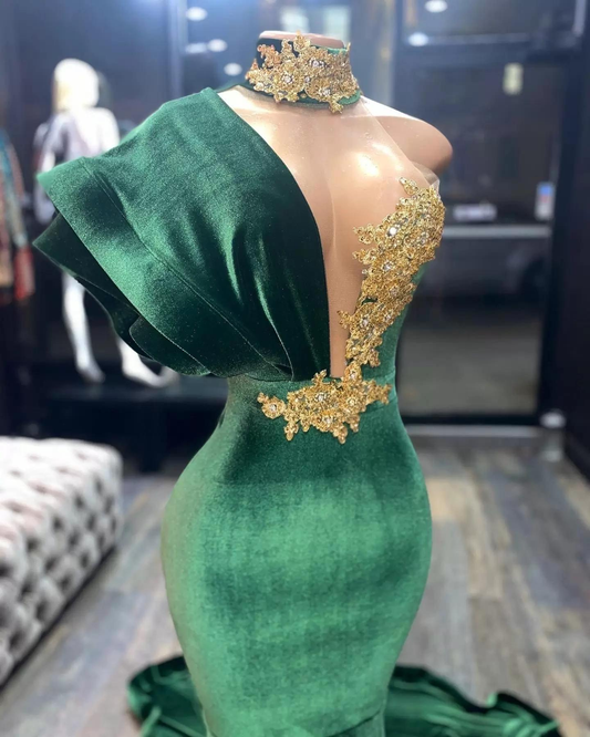 Green Evening Prom Dresses, Long Prom Dress fg3337
