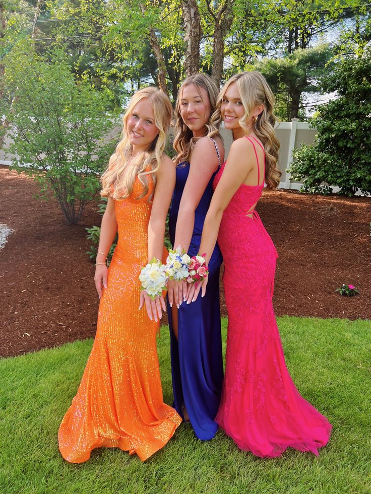 Gorgeous Orange V-neck Off-shoulder Sequin Mermaid Long Prom Dress Bridesmaid Dress TP2634