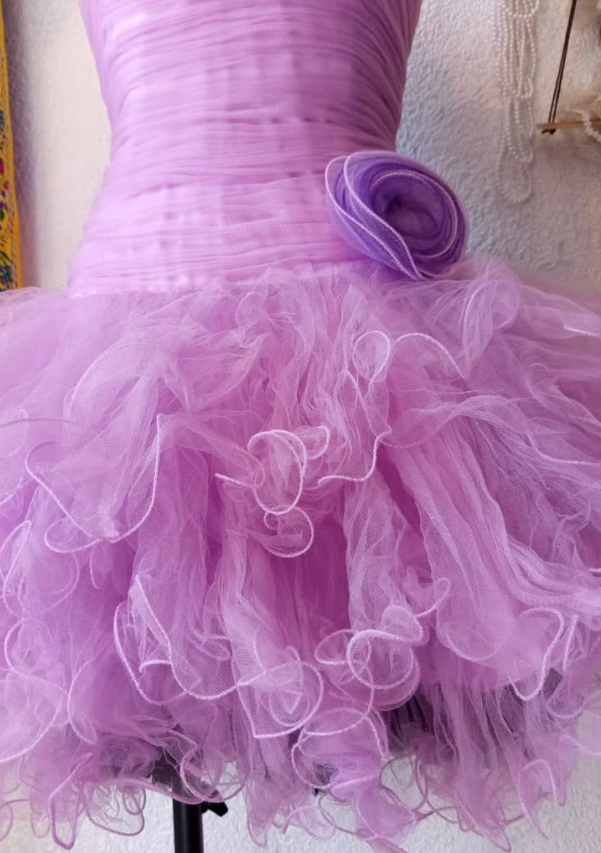 Vintage A Line Sweetheart Rhinestone Tulle Short Homecoming Dress Birthday Dress SH2087