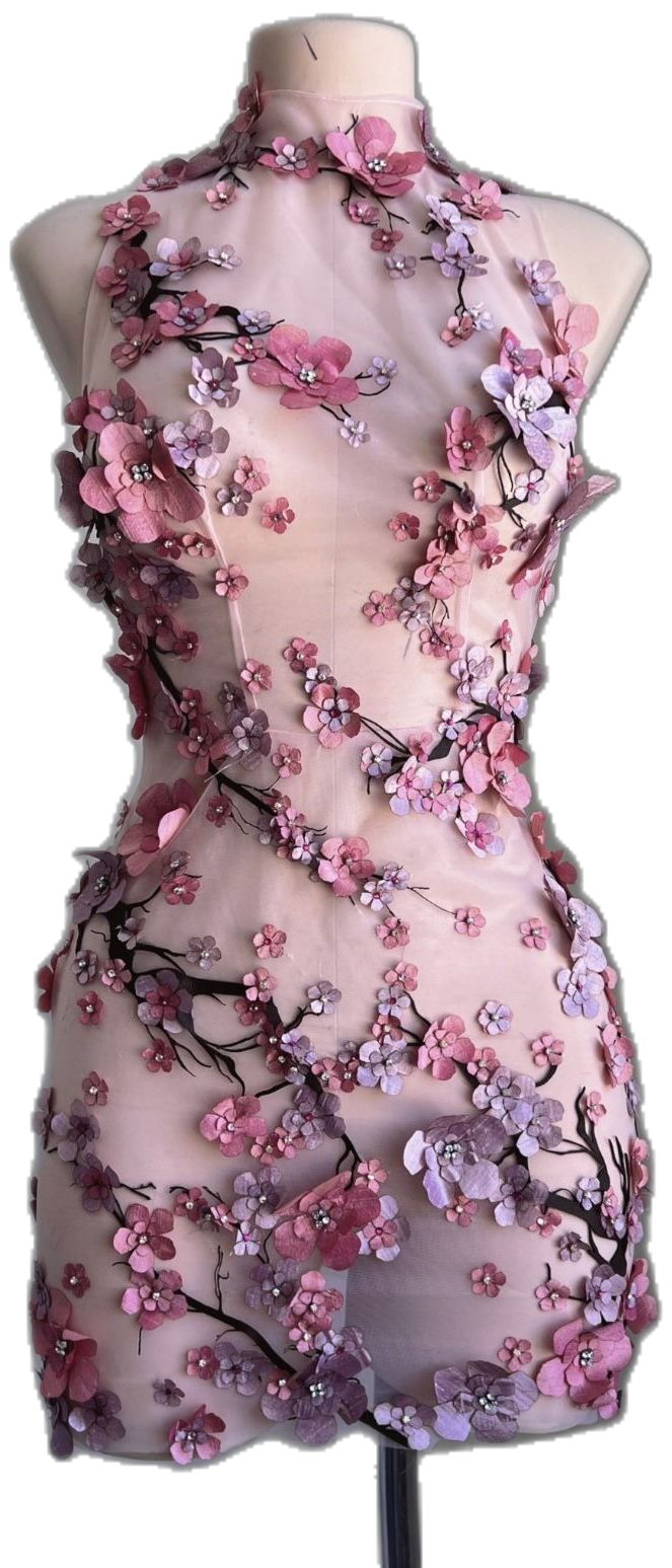 Pink Floral Elegant Sweet Fairy Short Tulle Homecoming Dress Prom Dress Party Dress gh4890