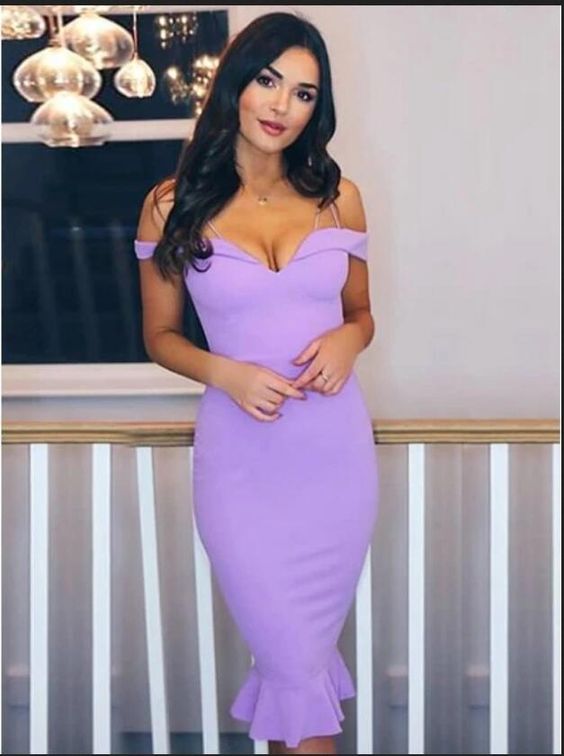 Sexy Off shoulder Purple Prom Dress, Simple Evening Dress cg10829